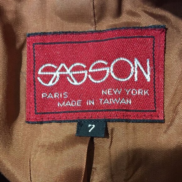 VINTAGE SASSON WOOL BLEND BLAZERS SIZE 7 - Picture 6 of 6